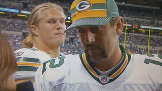 Let's Hear It For The Guy Who Forwent Fantasy Draft Picks To Share This Aaron Rodgers Photobomb Shot
